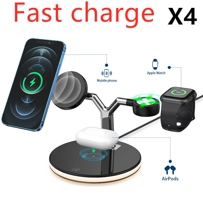 3-in-1 Magnetic Wireless Charging Station – 15W Fast Charger