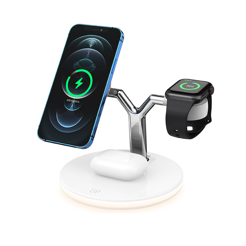 3-in-1 Magnetic Wireless Charging Station – 15W Fast Charger