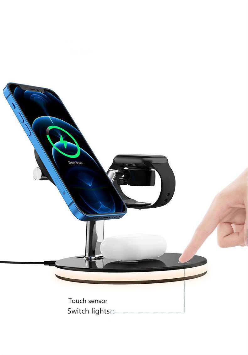 3-in-1 Magnetic Wireless Charging Station – 15W Fast Charger