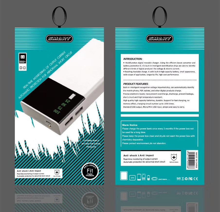 20000 mAh High-Capacity Power Bank – Customizable Design