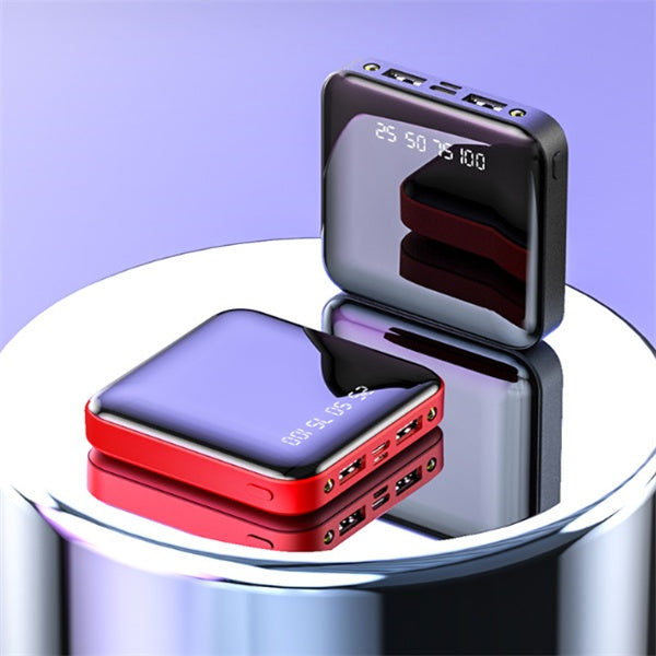 Mini 20,000 mAh Power Bank – Portable Mirror Digital Display