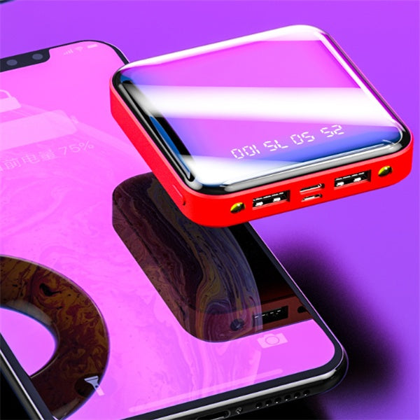 Mini 20,000 mAh Power Bank – Portable Mirror Digital Display