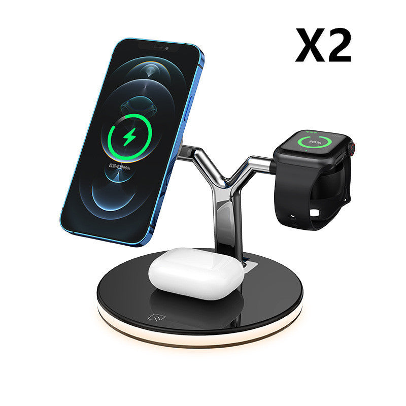 3-in-1 Magnetic Wireless Charging Station – 15W Fast Charger