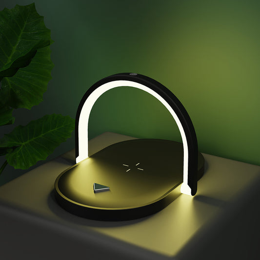 3-in-1 Foldable Wireless Charger with LED Night Light & Reading Lamp – 15W Fast Charging
