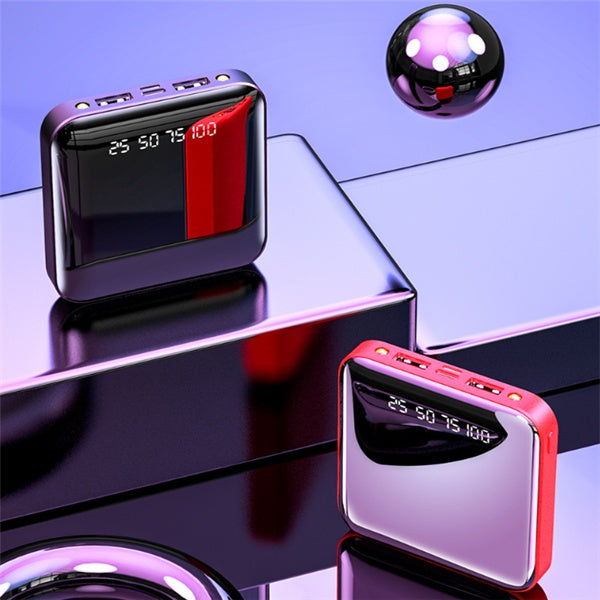 Mini 20,000 mAh Power Bank – Portable Mirror Digital Display