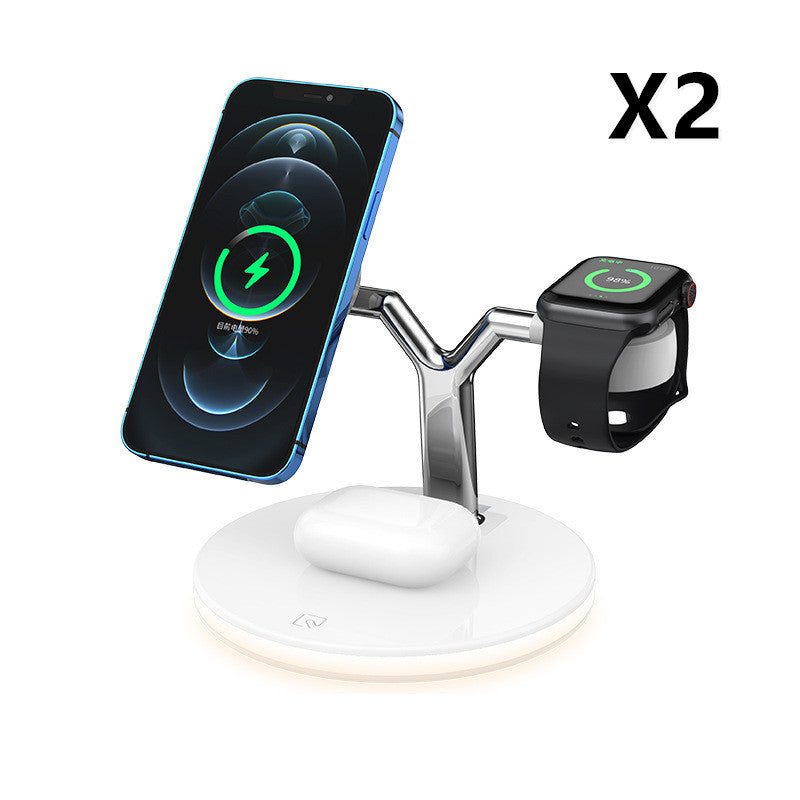 3-in-1 Magnetic Wireless Charging Station – 15W Fast Charger