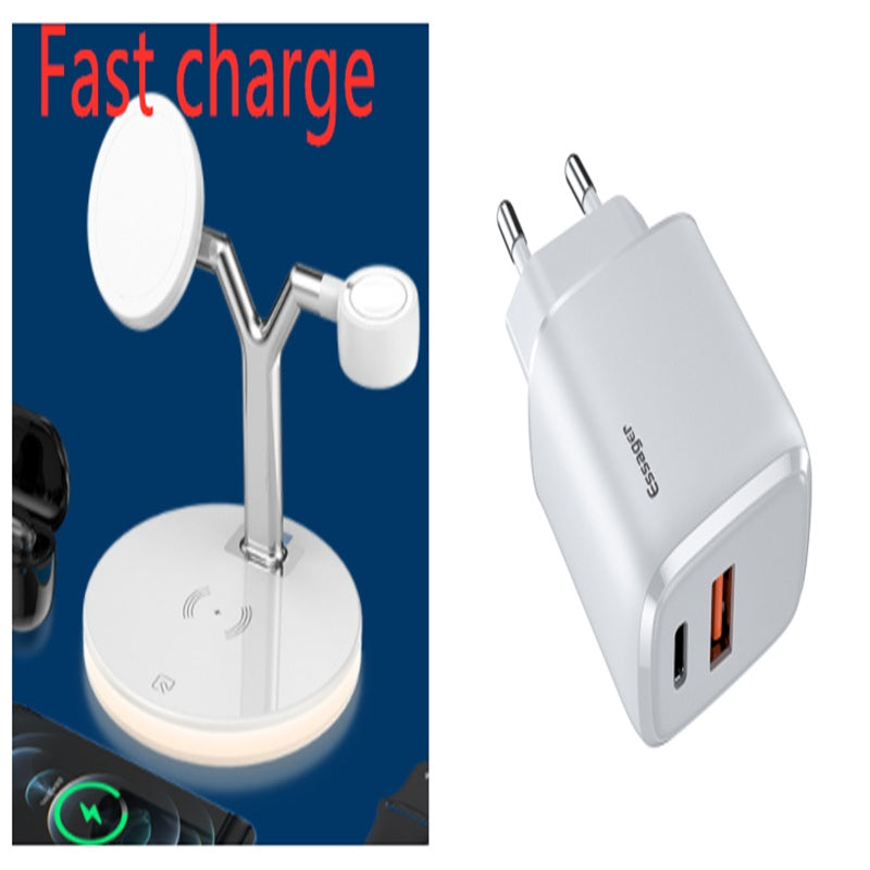 3-in-1 Magnetic Wireless Charging Station – 15W Fast Charger
