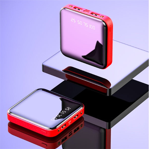 Mini 20,000 mAh Power Bank – Portable Mirror Digital Display