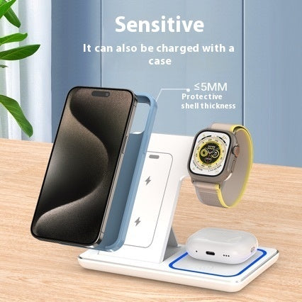 15W 3-in-1 Foldable Wireless Charger for iPhone, Apple Watch & AirPods