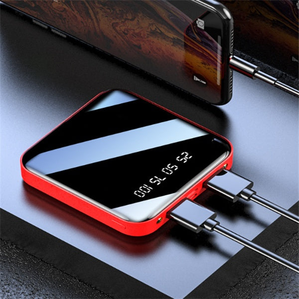 Mini 20,000 mAh Power Bank – Portable Mirror Digital Display