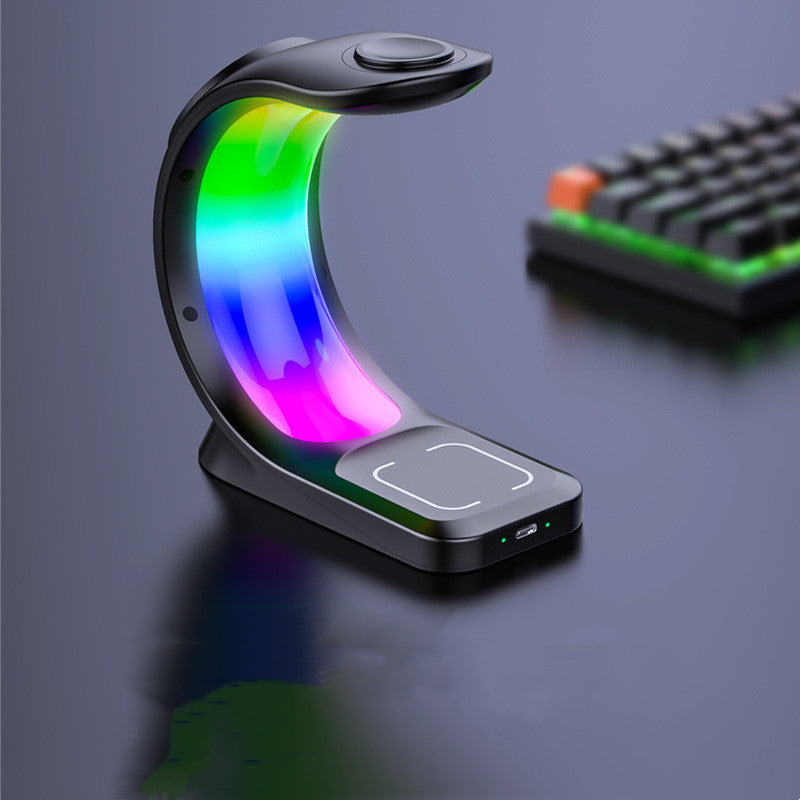 4-in-1 Magnetic Wireless Charging Station – Fast Charger with Atmosphere Light