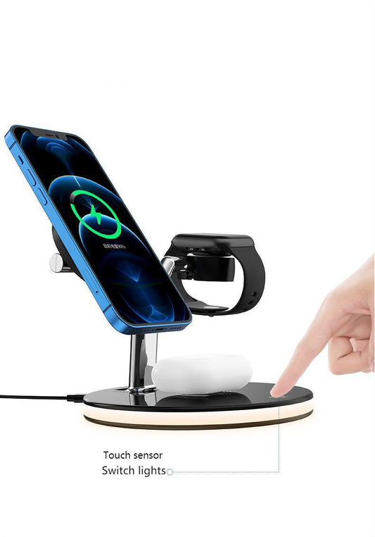3-in-1 Magnetic Wireless Charging Station – 15W Fast Charger