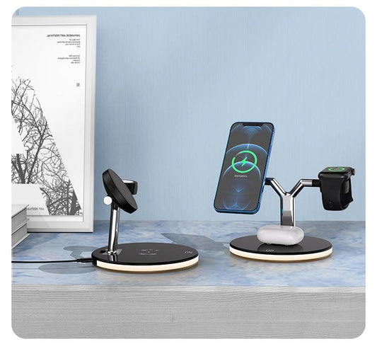 3-in-1 Magnetic Wireless Charging Station – 15W Fast Charger