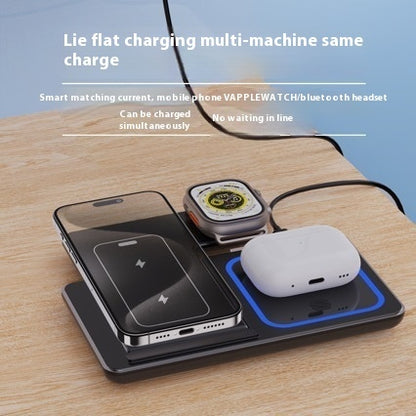 15W 3-in-1 Foldable Wireless Charger for iPhone, Apple Watch & AirPods
