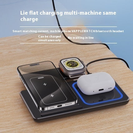 15W 3-in-1 Foldable Wireless Charger for iPhone, Apple Watch & AirPods