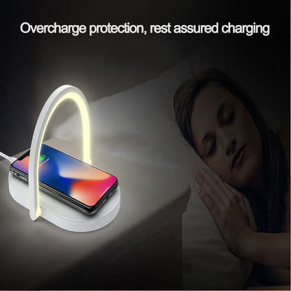3-in-1 Foldable Wireless Charger with LED Night Light & Reading Lamp – 15W Fast Charging