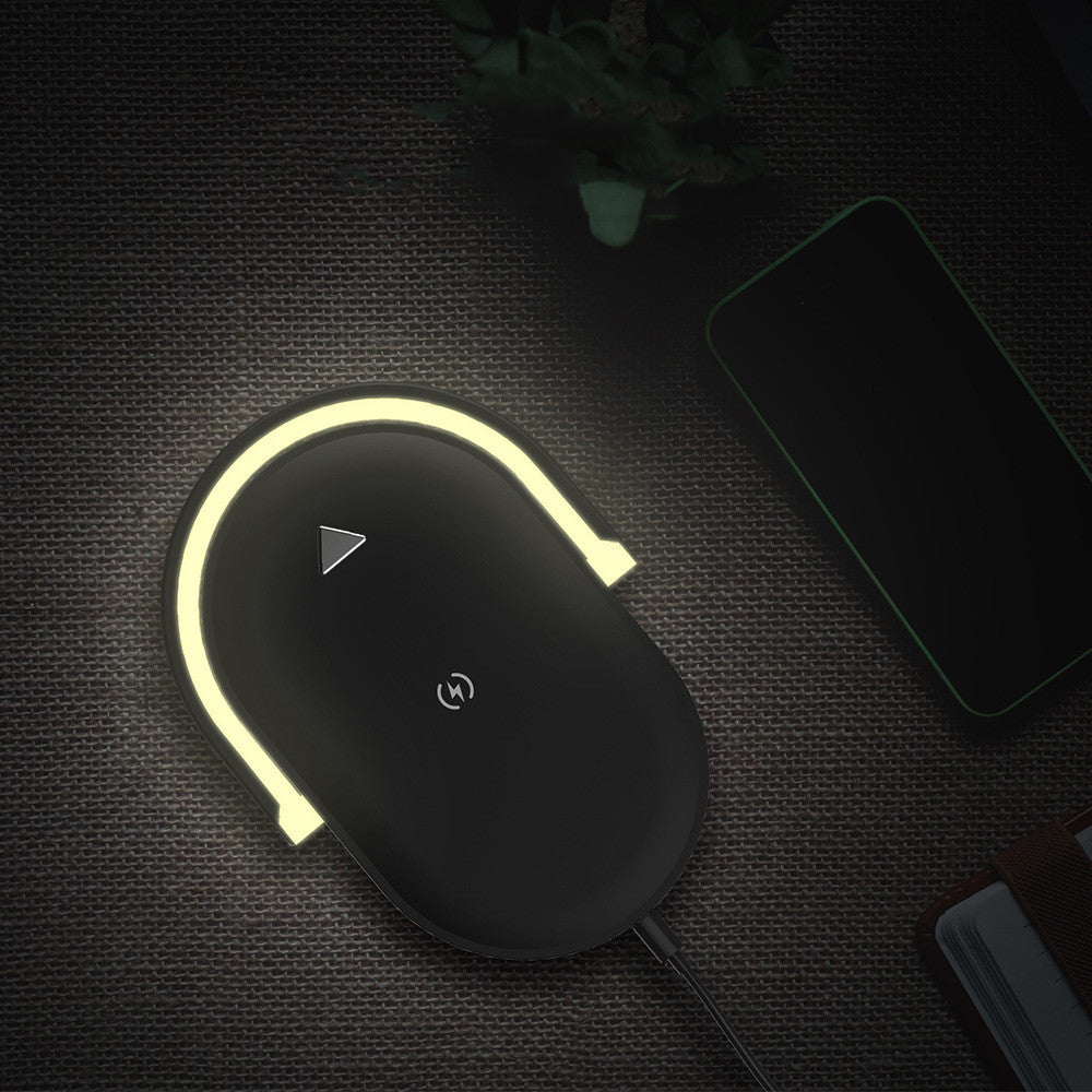 3-in-1 Foldable Wireless Charger with LED Night Light & Reading Lamp – 15W Fast Charging