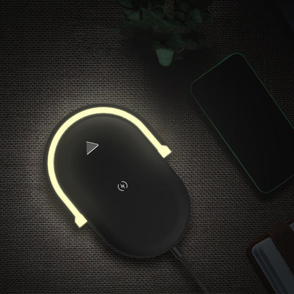 3-in-1 Foldable Wireless Charger with LED Night Light & Reading Lamp – 15W Fast Charging